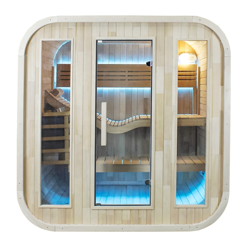 Outdoor Furniture Wood - Outdoor-Sauna Modernes Design-Kabinen-Modell Außen-Fass-Sauna für 4