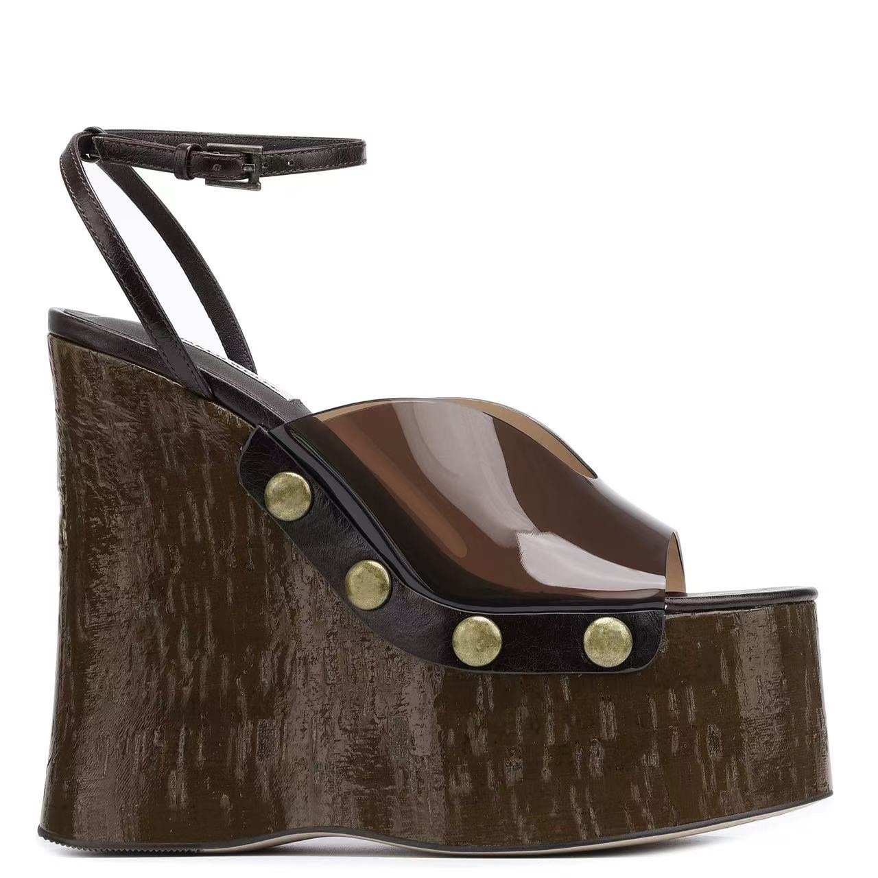 Outdoor Furniture Wood - Hochhackige 14 cm dicke Sandalen für