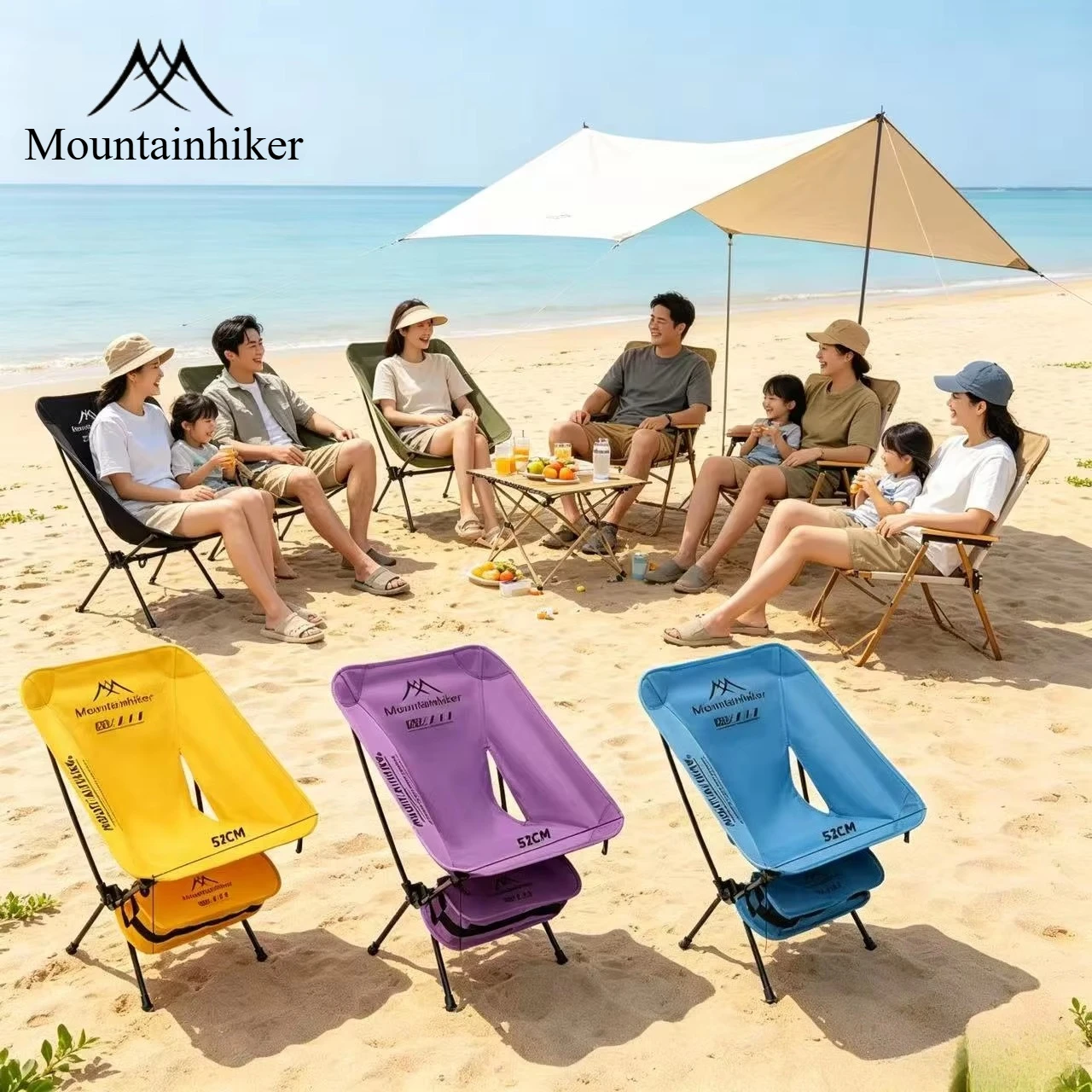Outdoor Furniture Rocking Chair - Ultraleichter Klappbarer Mondstuhl aus Aluminiumlegierung für