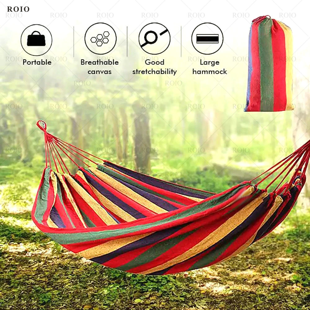 Outdoor Furniture Rocking Chair - Camping-Hängematte aus Verdicktem, Strapazierfähigem Stoff, Einzel-Hängematte,