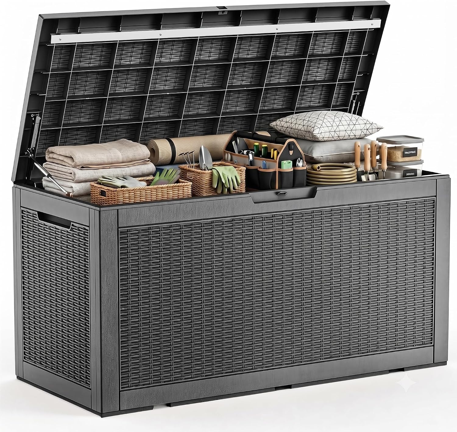 Outdoor Furniture Bench - Große wasserdichte Aufbewahrungsbox aus Kunstharz für