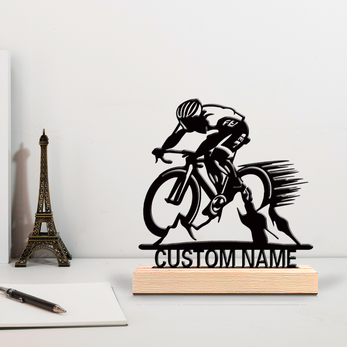 Outdoor Furniture Wood - 1 Stück Rennrad-Fahrrad Metallstatue mit individuellem
