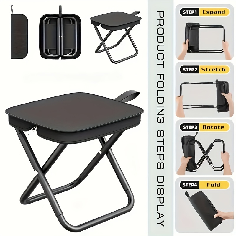 Outdoor Furniture Rocking Chair - Tragbarer Klapphocker, leichter Campingstuhl, faltbarer Sitz