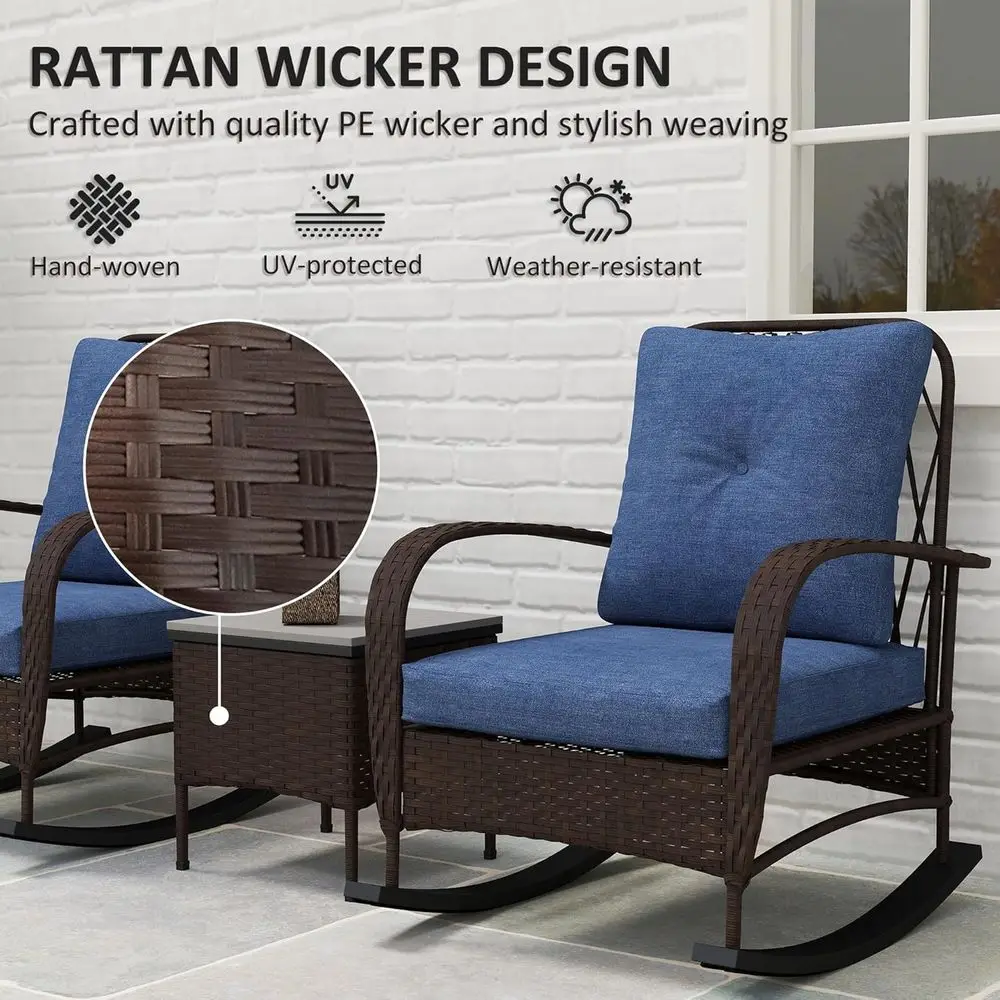 3-teiliges Gartenmöbel-Set aus – Outdoor Furniture Rocking Chair Bewertung und Preis