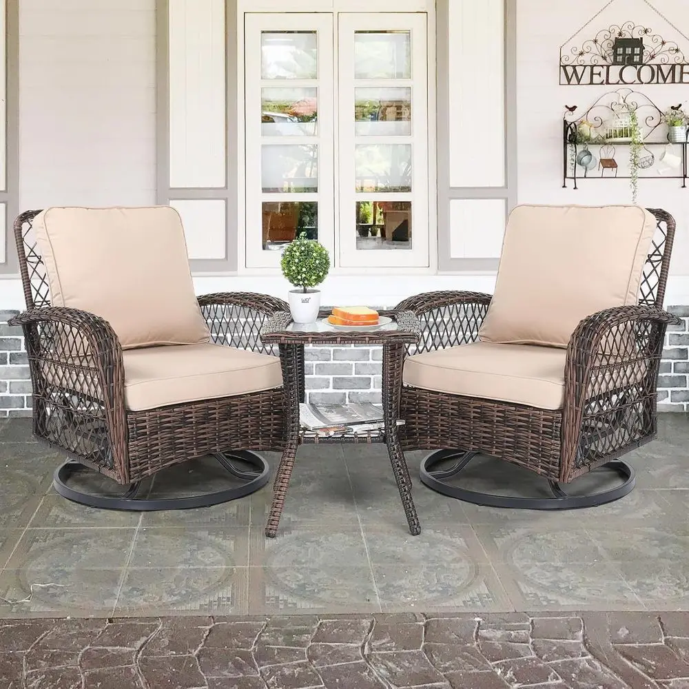 3-teiliges Gartenmöbel-Set, Dr – Outdoor Furniture Rocking Chair Bewertung und Preis