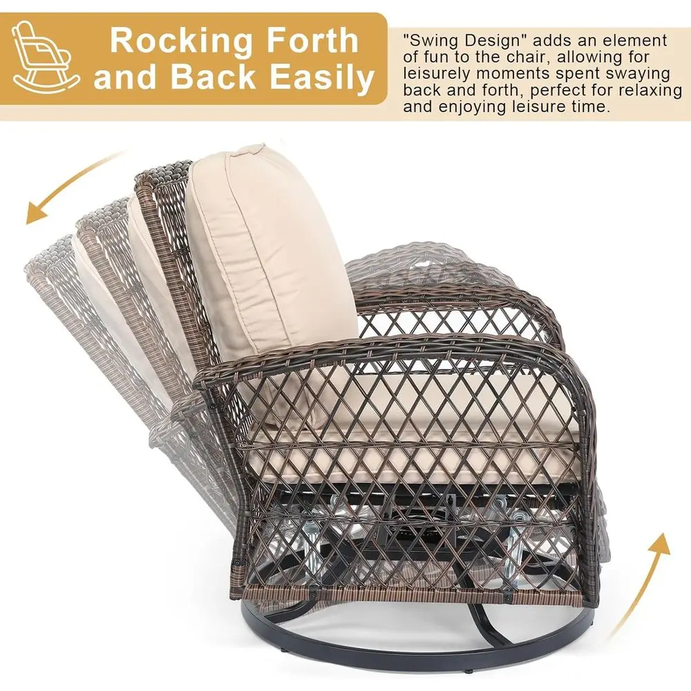 3-teiliges Gartenmöbel-Set, Dr – Outdoor Furniture Rocking Chair Bewertung und Preis