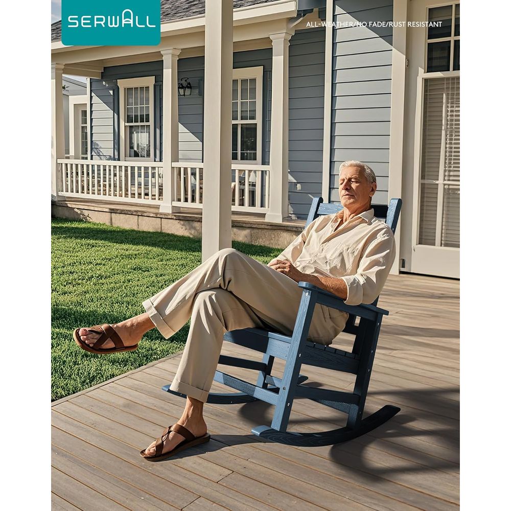 Set mit 2 übergroßen HDPE-Scha – Outdoor Furniture Rocking Chair Bewertung und Preis