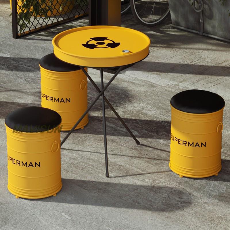 Creative Wrought Iron Oil Drum – Outdoor Furniture Oil Bewertung und Preis