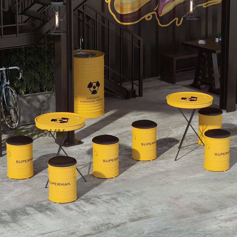 Creative Wrought Iron Oil Drum – Outdoor Furniture Oil Bewertung und Preis